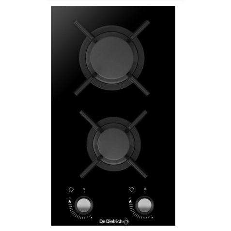 DE DIETRICH Domino gaz DPG3301B, 2 foyers gaz, Surface verre
