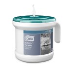 Distributeur tork reflex essuie-mains m4 performance   portable devidage central     coloris blanc et turquoise