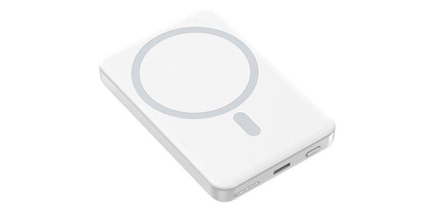XtremeMac XWH-PMS2-13 Powerbank 5000 mAh Kabelloses Laden Weiß