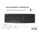 LINK Kit Tastiera Italiana 108 Tasti E Mouse Ottico Con Cavo Usb