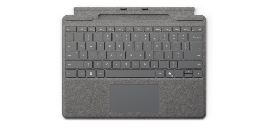 Microsoft Surface Pro Keyboard with pen storage Microsoft Cover port Platino
