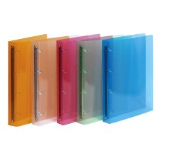Raccoglitore personalizzabile Lumina - 22 x 30 cm - 4 anelli tondi 30 mm - PP - colori assortiti - Favorit