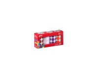 Gommette apli kids xl forme ronde diam. 33mm coloris      marron orange lilas et rose   pack de 4 rouleaux 2832 unites