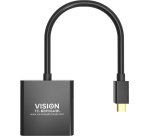 Vision TC-MDPVGA/BL câble vidéo et adaptateur Mini DisplayPort VGA (D-Sub) Noir