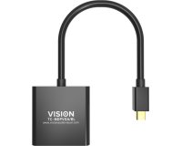 Vision TC-MDPVGA/BL câble vidéo et adaptateur Mini DisplayPort VGA (D-Sub) Noir