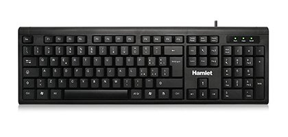 Hamlet KU200 keyboard Office USB QWERTY Italian Black