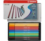Pennarello Pen 68 - colori assortiti - Stabilo - scatola in metallo 10 pezzi