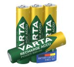 Varta Recharge Accu Power AAA 800 mAh Blister da 4 (Batteria NiMH Accu Precaricata, Micro, ricaricabile, pronta all'uso)