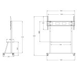 LINK Supporto Per Tv Con Ruote Fino A 130 Kg Max Vesa 1200X600 E Video Fino A 180"