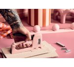 Agrafeuse murale rapid r13 ljung agrafes fil fin n13     poignee ergonomique coloris   rose bruyere