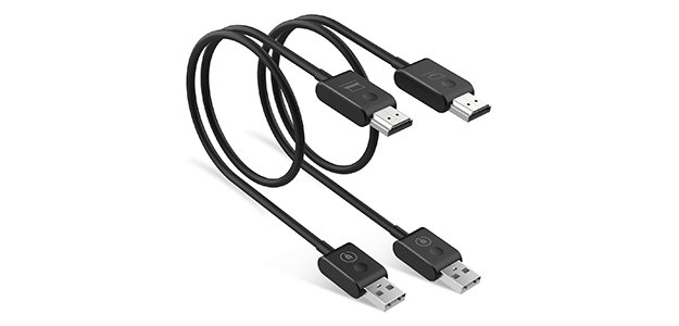 Hamlet HVCHDM-WFHD cavo e adattatore video 0,6 m HDMI tipo A (Standard) USB tipo A Nero