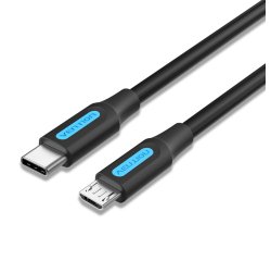 Vention Cable USB 2.0 Tipo-C COVBF/ USB Tipo-C Macho - MicroUSB Macho/ 1m/ Negro