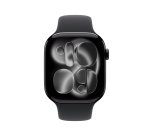Apple Watch Series 11 GPS 46mm Jet Black Aluminium Case with Black Sport Band - S/M