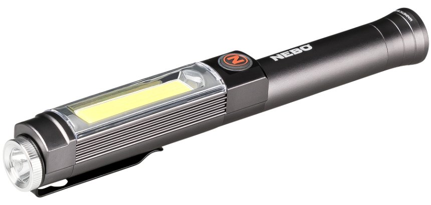 NEBO BIG LARRY 2 -Torcia luminosa e luce da lavoro con clip e base magnetica