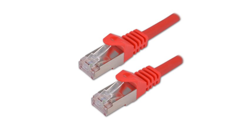 MCL FCC7BMSHF-0.5M/R câble de réseau Rouge 0,5 m Cat7 S/FTP (S-STP) Rond