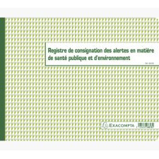 Piqûre 24x32cm - Registre de consignation des alertes en matière de santé publique et d'environnement - 20 pages