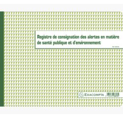 Register of reporting alerts in public health and environment - Sting 24x32cm - 20 pages