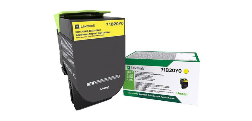 Lexmark 71B20Y0 cartuccia toner 1 pz Originale Giallo