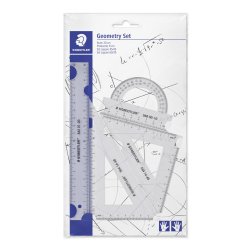Set de géometrie staedtler mars 569 gauchers et droitiers avec règle 20cm rapporteur équerres 60 et 45 degrés