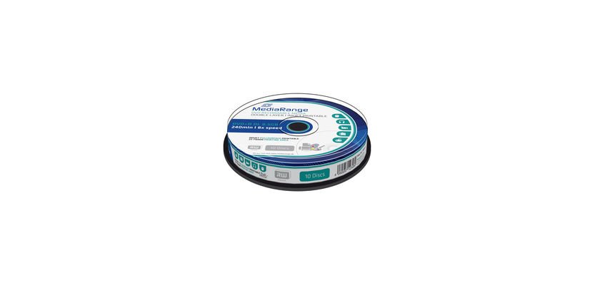 DVD+R MediaRange Double Layer 8,5GB Tintenstrahldruck 10 Stück