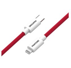 Pantone PT-CTL002-5R1 cavo Lightning 1,5 m Rosso, Bianco