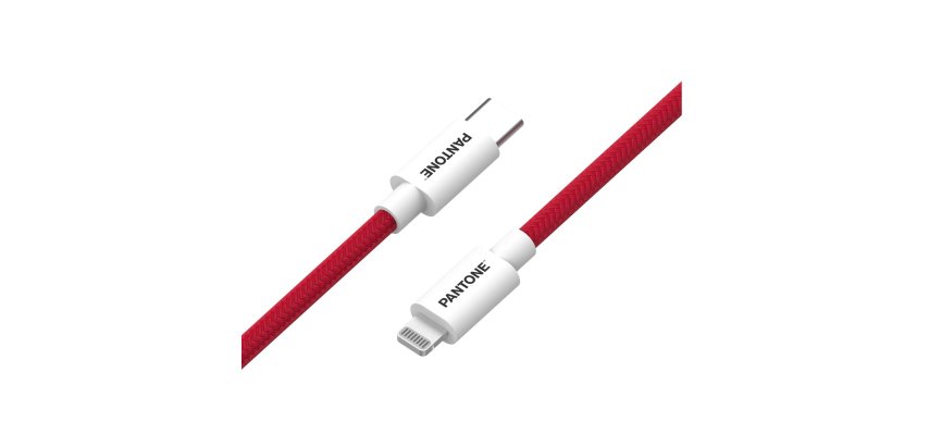 Pantone PT-CTL002-5R1 lightning cable 1.5 m Red, White