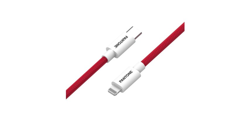 Pantone PT-CTL002-5R1 lightning cable 1.5 m Red, White