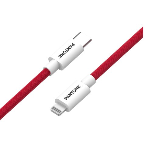 Pantone PT-CTL002-5R1 lightning cable 1.5 m Red, White