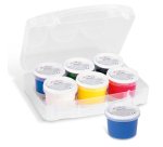 Ditacolor colori a dita - 100ml  - c/pennello - Primo - valigetta 6 colori