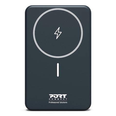 Port Designs 907005 banque d'alimentation électrique Lithium Polymère (LiPo) 10000 mAh Recharge sans fil Noir