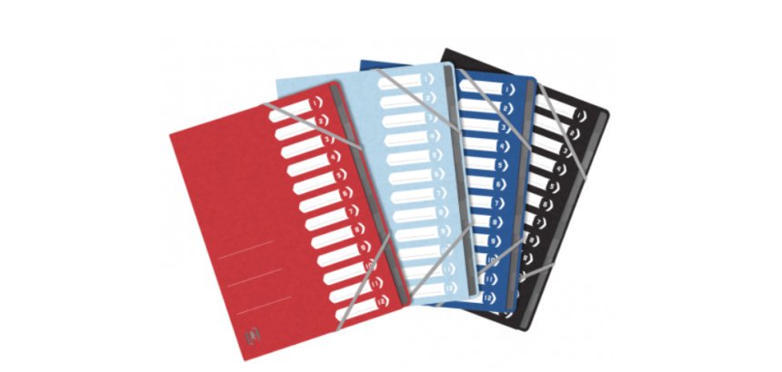 Trieur standard Oxford A4 12 positions couverture carte