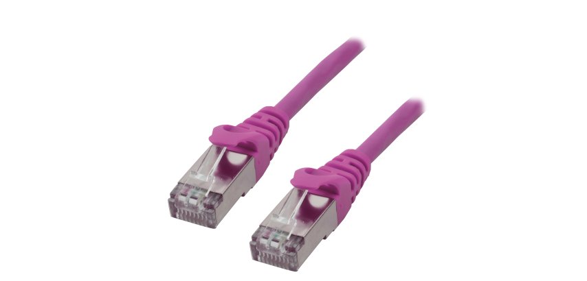 MCL Cable RJ45 Cat6 5.0 m Rose câble de réseau 5 m F/UTP (FTP) Rond