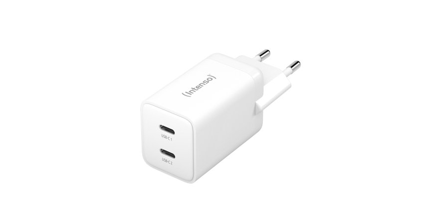 Intenso POWER ADAPTER 2XUSB-C GAN/7804012 Universale Bianco AC Ricarica rapida Interno