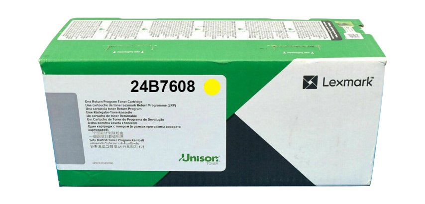 Lexmark 24B7608 cartuccia toner 1 pz Originale Giallo