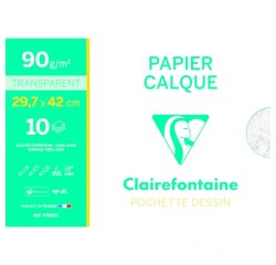Papier Calque pochette 10F A3 90/95g