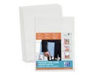 Sachet de 10 Pochettes-coin Oxford Fard'Or A4 PVC lisse épaisseur 14/100ème incolore