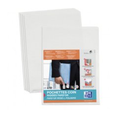 Sachet de 10 Pochettes-coin Oxford Fard'Or A4 PVC lisse épaisseur 14/100ème incolore