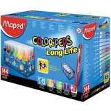 Feutre coloriage maped color'peps triangulaire encre ultra-lavable pointe bloquée coffret scolaire 144 unités