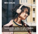 Sony WHCH520P.CE7 cuffia e auricolare Wireless A Padiglione Musica e Chiamate USB tipo-C Bluetooth Rosa