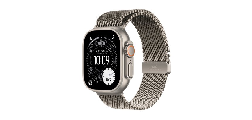 Apple Watch Ultra 3 OLED 49 mm Numérique 422 x 514 pixels Écran tactile 5G Titane Wifi GPS (satellite)