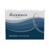 Cartouche waterman longue standard encre bleue noire étui 8 unités