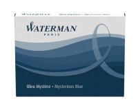 Cartouche waterman longue standard encre bleue noire étui 8 unités