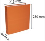 Classeur rembordé polypropylène format ecolier 2 anneaux 30mm - 230x215mm - Couleurs assorties
