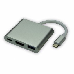 MCL MD1B99CUZZZ3CHUPD station d'accueil Avec fil USB 3.2 Gen 1 (3.1 Gen 1) Type-C Aluminium