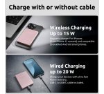 Intenso MW5000 Magnetic Power Bank 5000 mAh – MagSafe Compatible, 15W Wireless Charging, 20W USB-C PD, Slim & Compact – Tested in Germany – Rosé