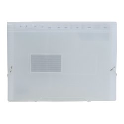Trieur liderpapel polypropylène a4 210x297mm 700 microns 13 compartiments fermeture élastique transparent