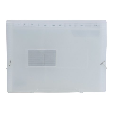 Trieur liderpapel polypropylène a4 210x297mm 700 microns 13 compartiments fermeture élastique transparent