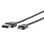 Mobilis 001278 cable USB 1 m USB A USB C Negro