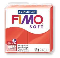Pâte à modeler fimo soft coloris rouge pain 57g