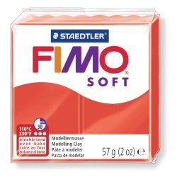 Pâte à modeler fimo soft coloris rouge pain 57g